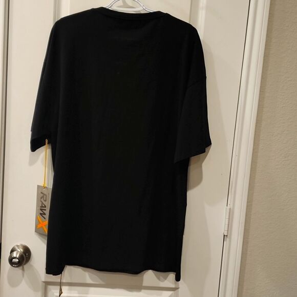 Raw X Stick Man Crew Neck T-Shirt- Neon Pink - Picture 5 of 5